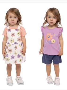 NWT PEKKLE Kids Floral 4-Piece Matching Sets - size 18M